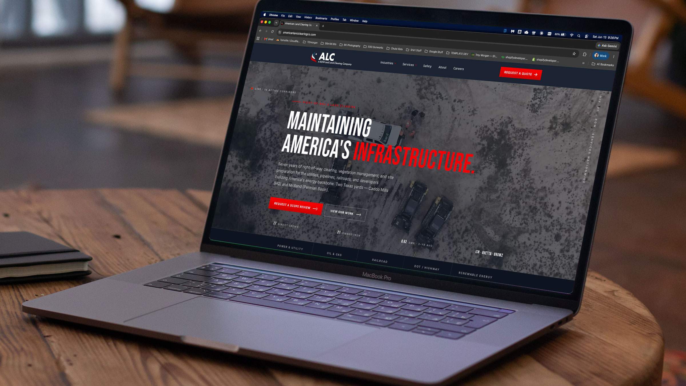 American Land Clearing Co. — nationwide right-of-way and land clearing contractor website